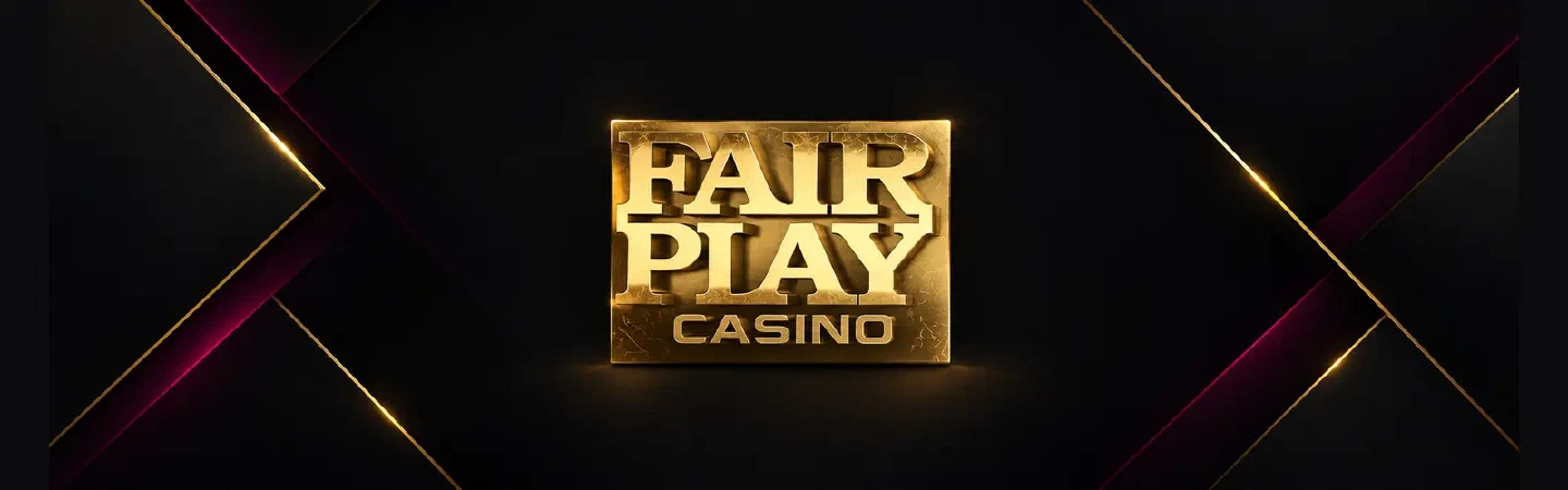 Fair Play Casino-illustratie in zwart en goud